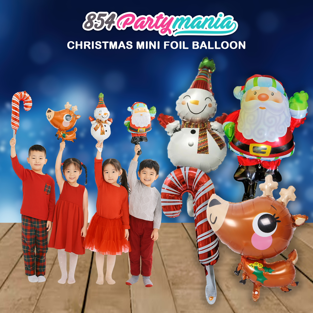 CHRISTMAS MINI FOIL BALLOONS