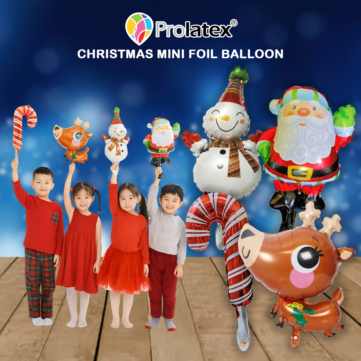 CHRISTMAS MINI FOIL BALLOONS