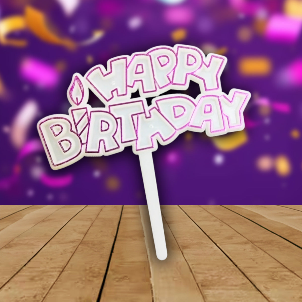 CAKE TOPPER HAPPY BIRTHDAY SMALL RANDOM ASSORTED