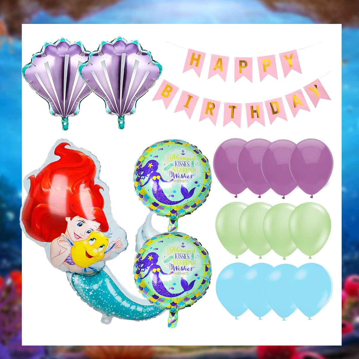 MERMAID BIRTHDAY PARTY SET