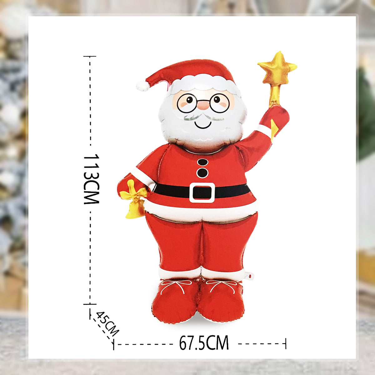 CHRISTMAS SANTA SHAPE BIG STAND ALONE
