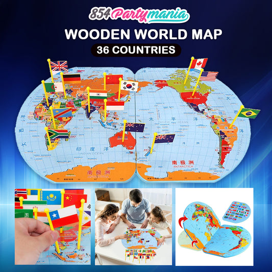 Montessori Wooden World Map