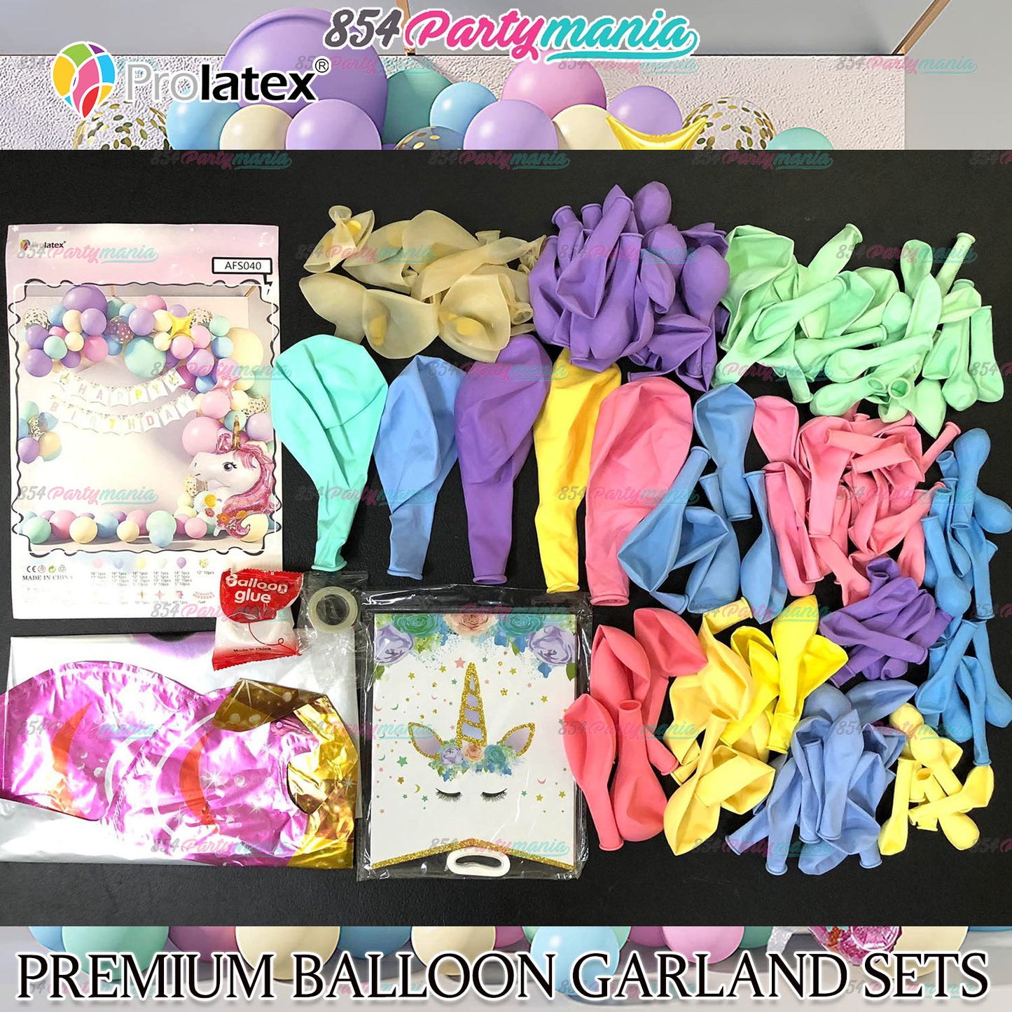 BALLOON GARLAND SETS-UNICORN