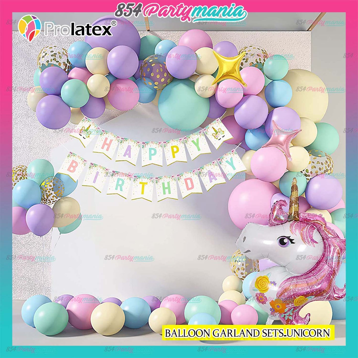 BALLOON GARLAND SETS-UNICORN