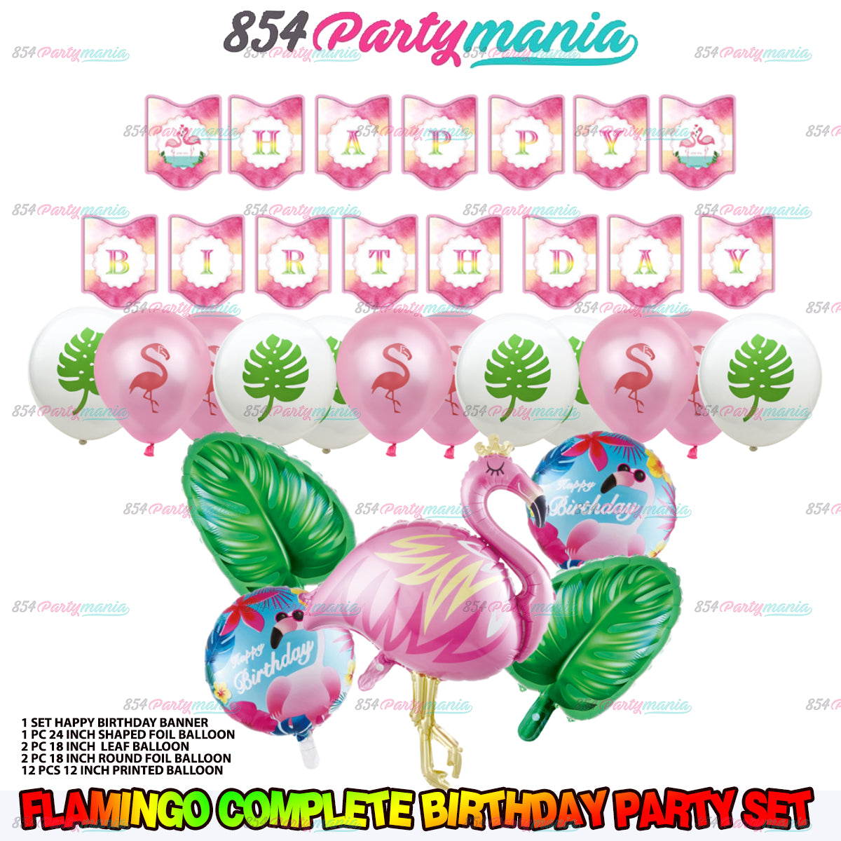 Flamingo Birthday Party Bundle Set (sold by 10's)