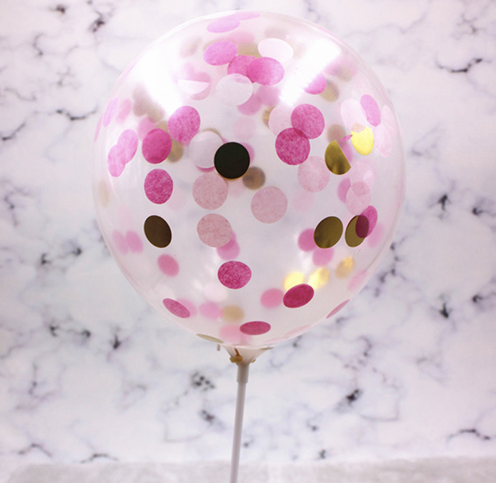5 inch Transparent Confetti Balloons 20pcs/pack (12pck/order)