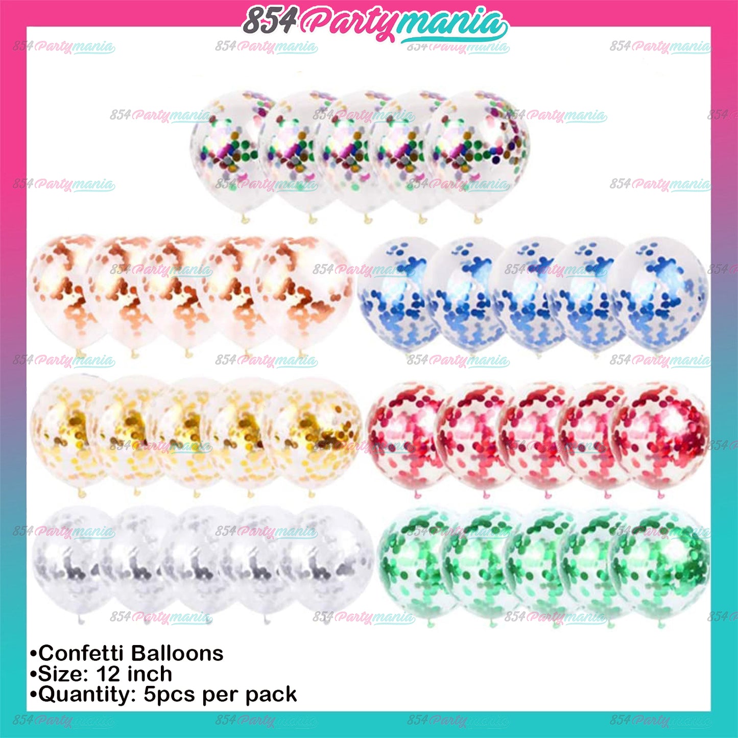 Confetti Balloons (sold by 20 packs)