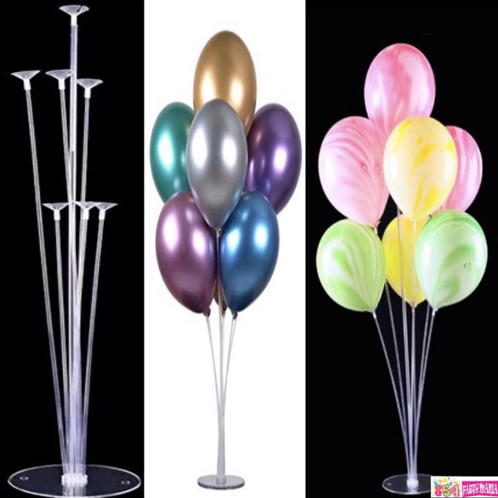Acrylic 7 in 1 Sticks Table Balloon Stand Set (5 sets min) – 854Partymania