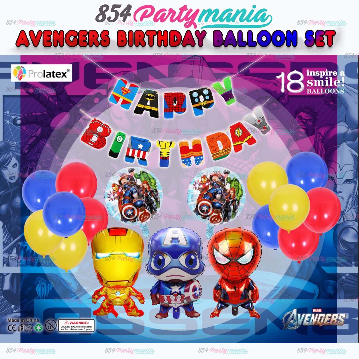 AVENGERS PARTY BUNDLE SET (sold by 10's)