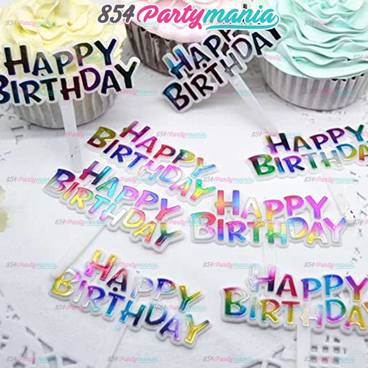 CAKE TOPPER HAPPY BIRTHDAY SMALL RANDOM ASSORTED