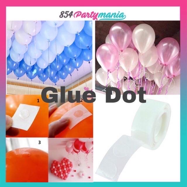 100pcs Glue Dots for Balloons / 1pack-100pcs BALLOON GLUE DOTS
