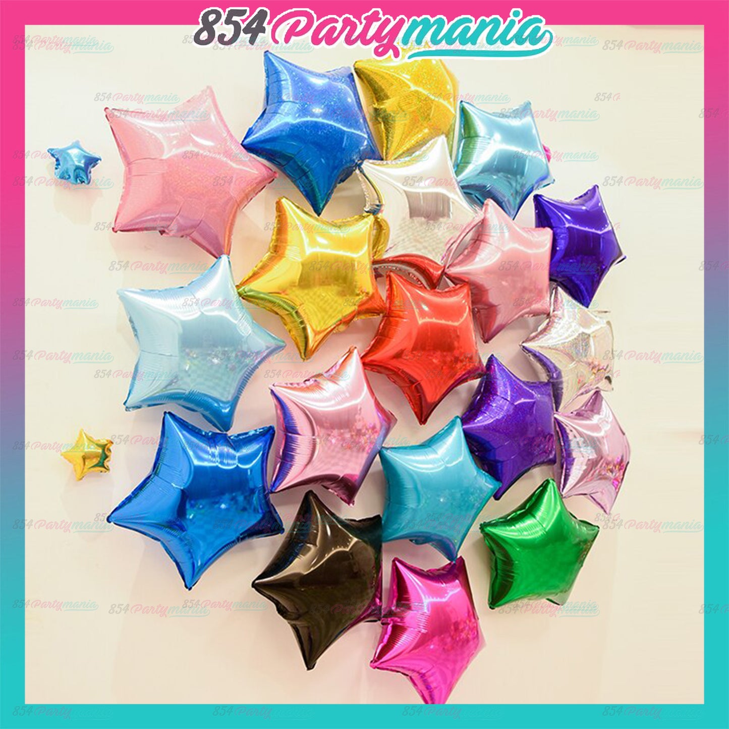 MINI FOIL BALLOONS 5" Star and Heart VALENTINES (sold by 50's)