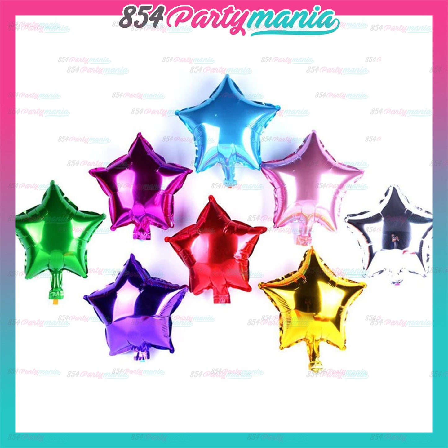 MINI FOIL BALLOONS 5" Star and Heart VALENTINES (sold by 50's)