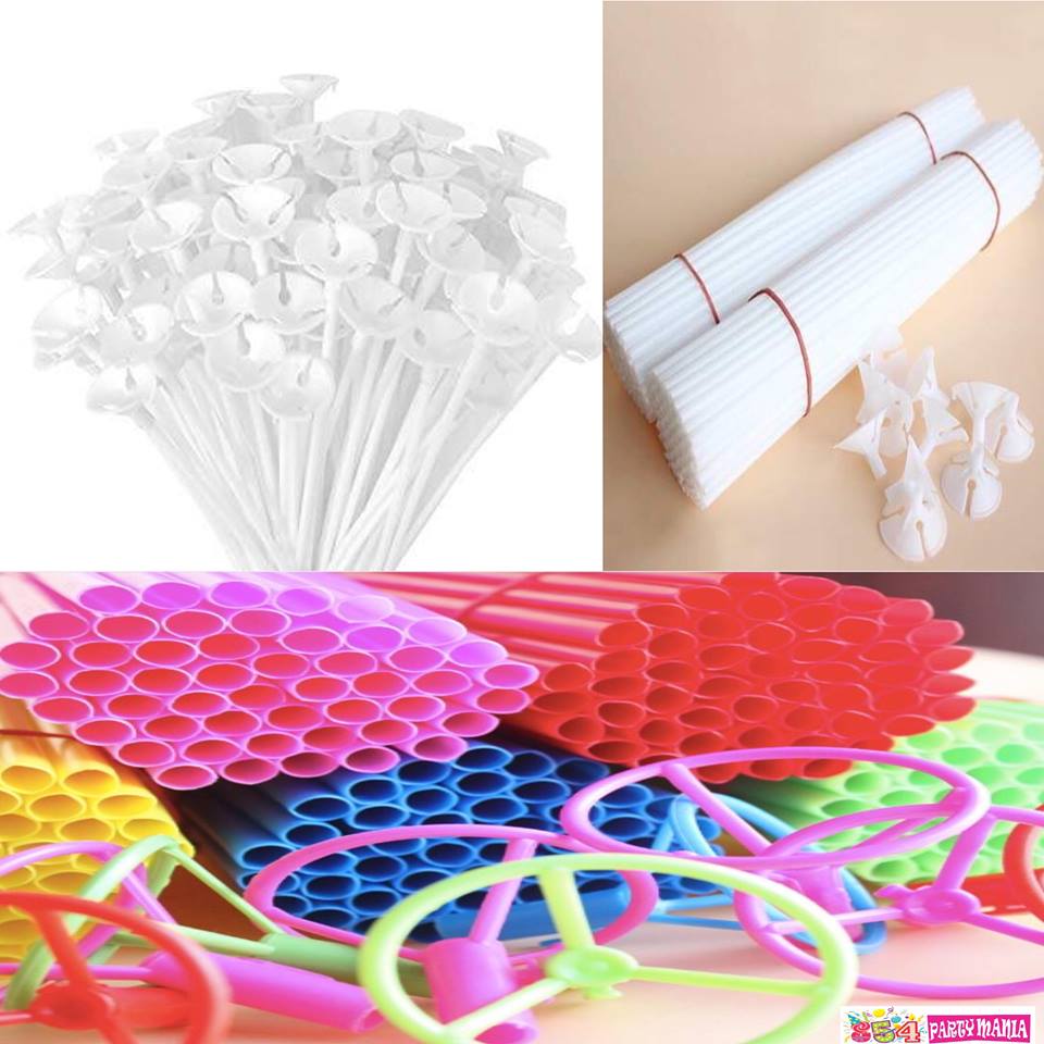 30cm Balloon Stick White Balloons Holder Sticks with Cup Decoration  Accessories