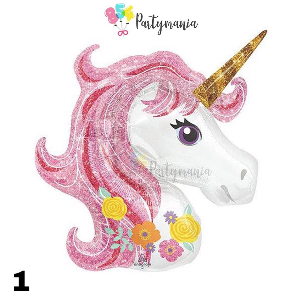 UNICORN LIFE SIZE SHAPED FOIL CARDED (sold by 10's)