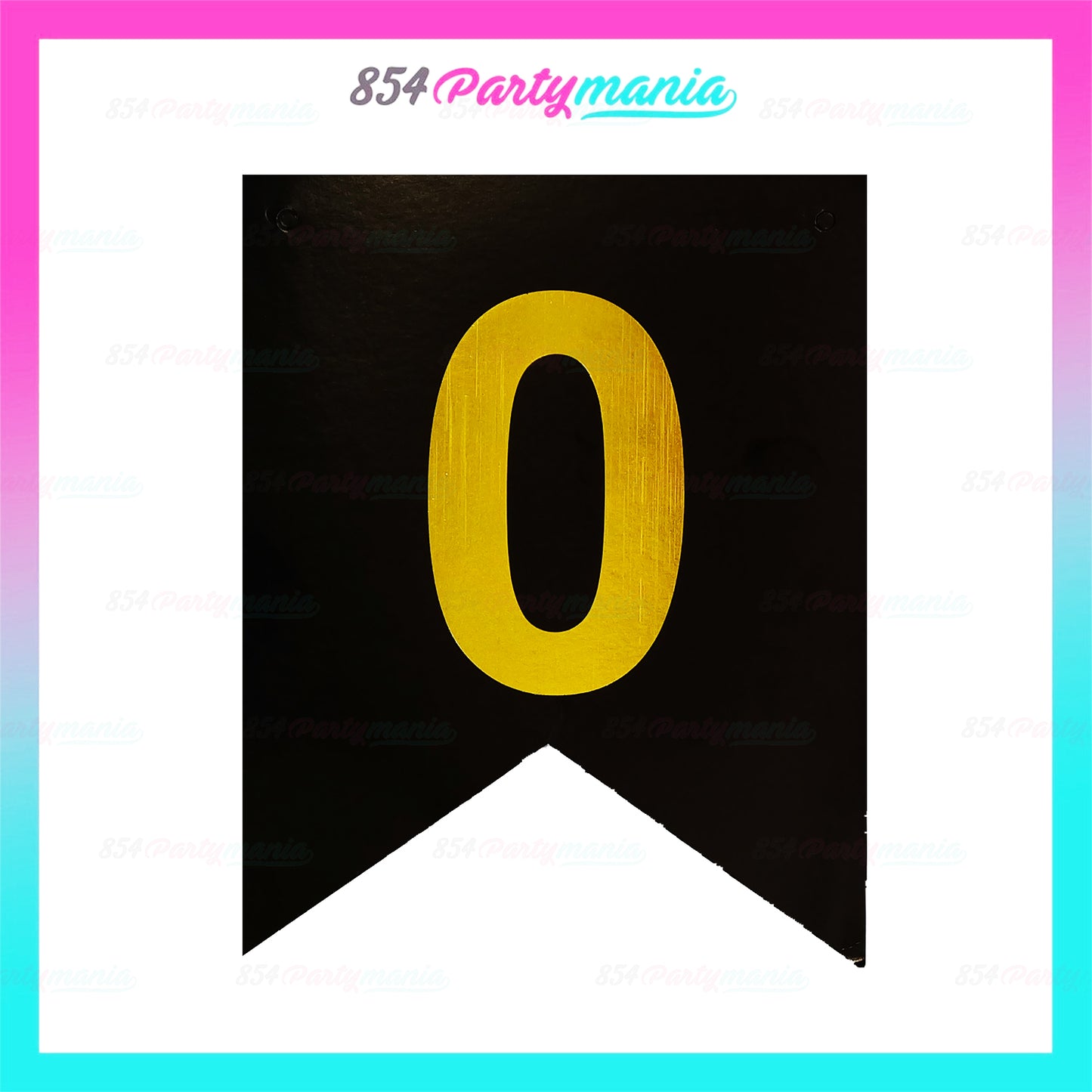 Letter and Number DIY Banner Black