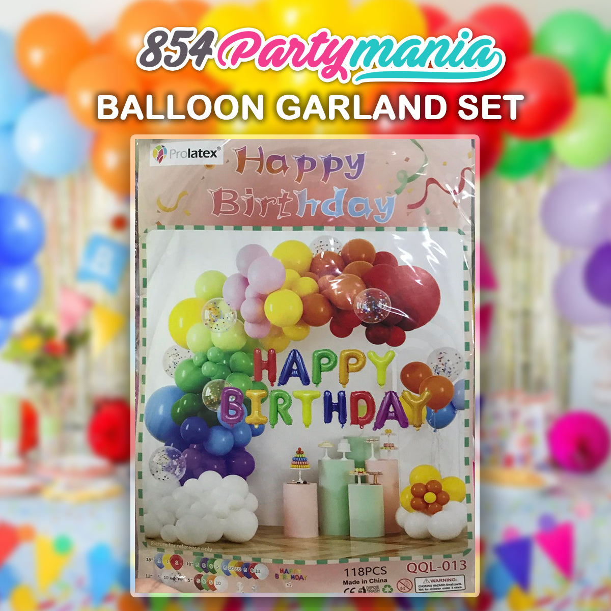 RAINBOW BALLOON GARLAND SETS-QQL-013