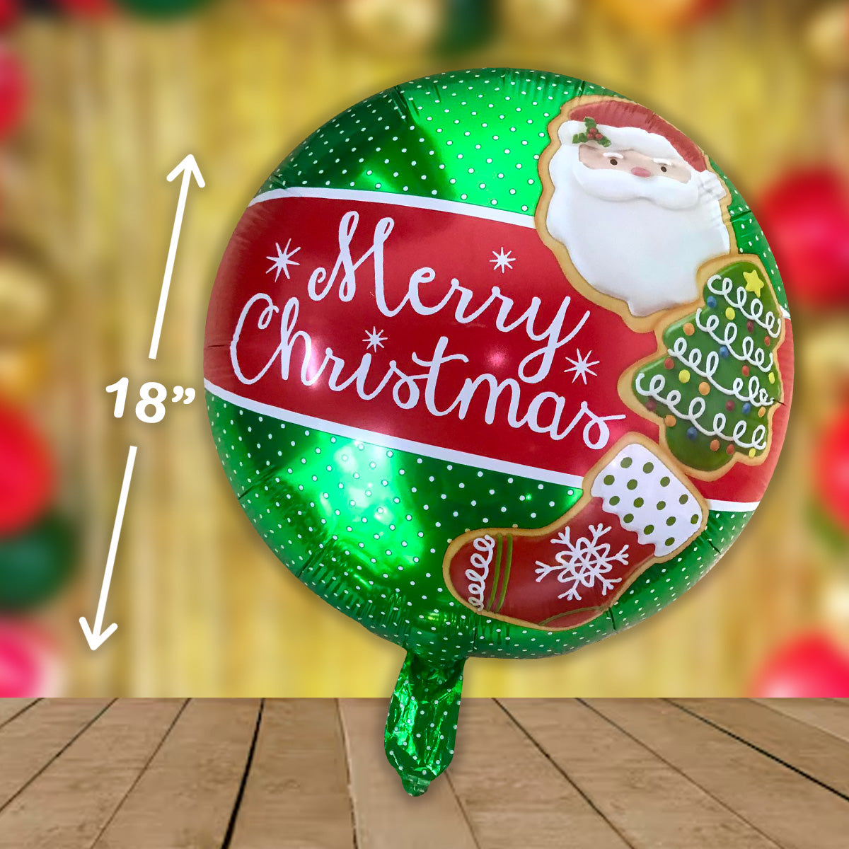 CHRISTMAS LIFE SIZE FOIL BALLOON SHAPED