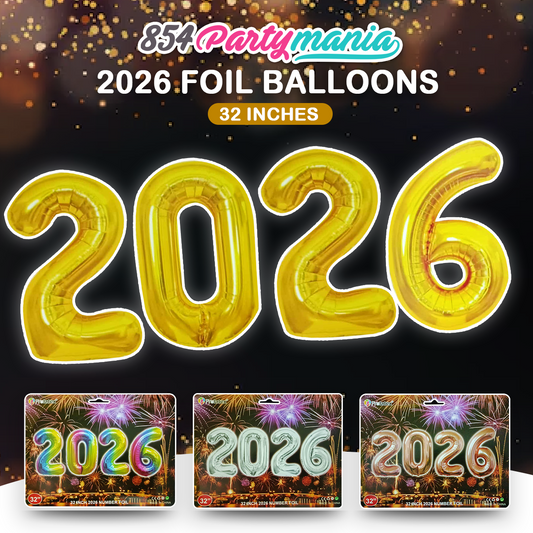 2026 NUMBER FOIL BALLOON 32 INCH