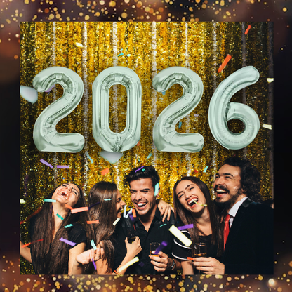2026 NUMBER FOIL BALLOON 32 INCH