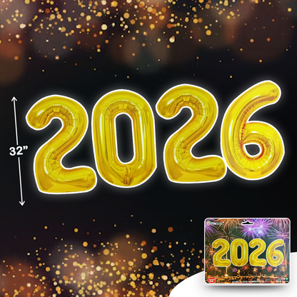 2026 NUMBER FOIL BALLOON 32 INCH