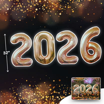 2026 NUMBER FOIL BALLOON 32 INCH