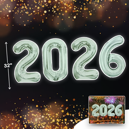 2026 NUMBER FOIL BALLOON 32 INCH