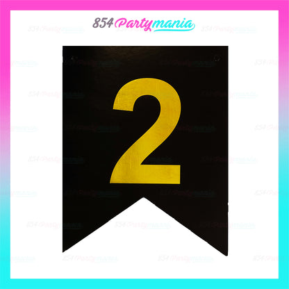 Letter and Number DIY Banner Black