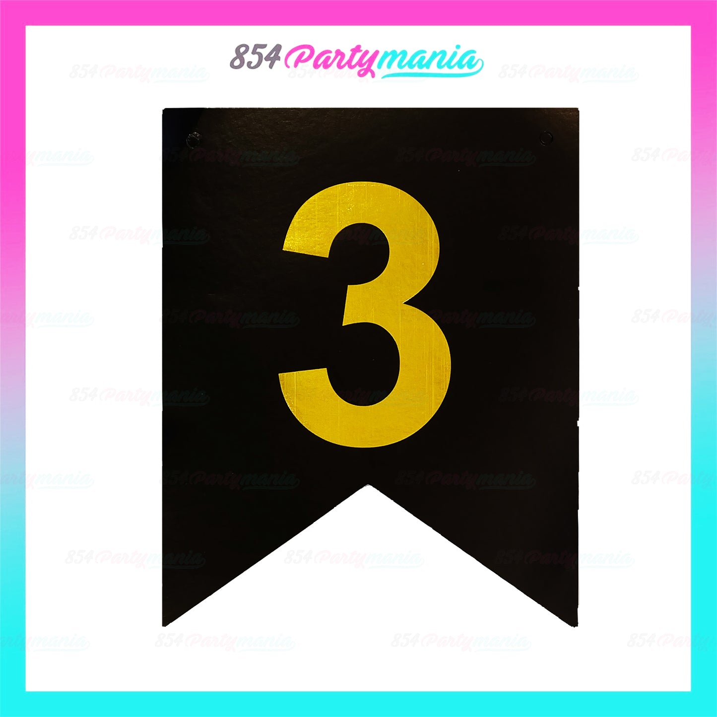 Letter and Number DIY Banner Black