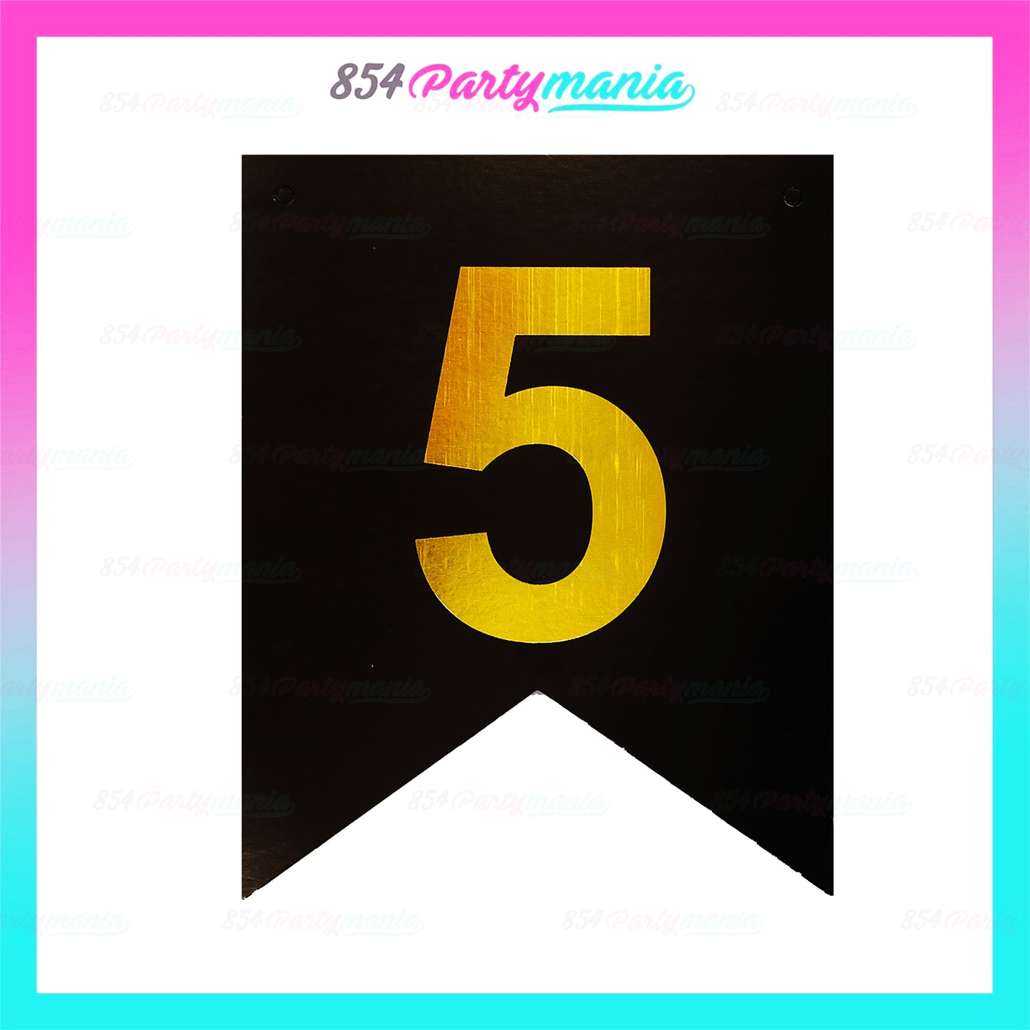 Letter and Number DIY Banner Black