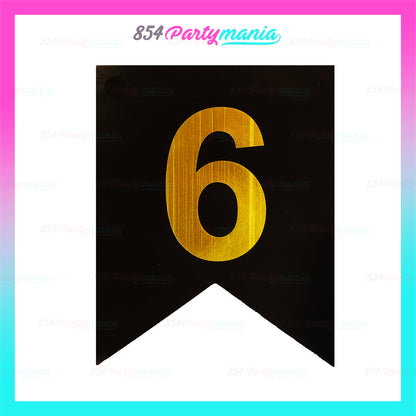 Letter and Number DIY Banner Black