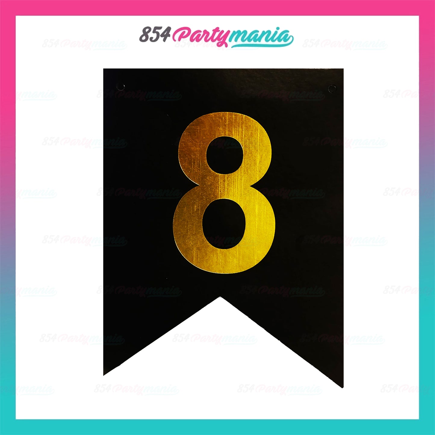 Letter and Number DIY Banner Black