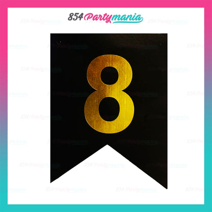 Letter and Number DIY Banner Black