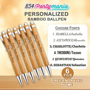 PERSONALIZED BAMBOO BALLPEN 6PCS