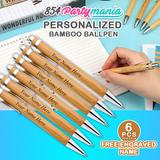 PERSONALIZED BAMBOO BALLPEN 6PCS