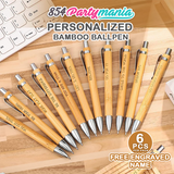 PERSONALIZED BAMBOO BALLPEN 6PCS