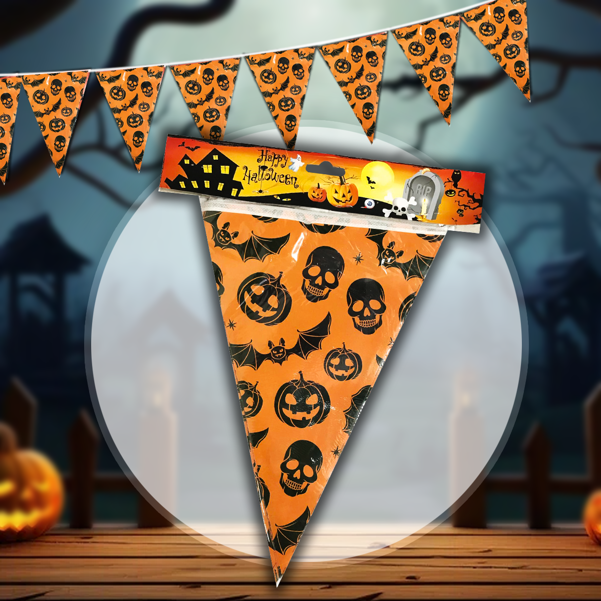 HAPPY HALLOWEEN BANNER AND BANDERITAS