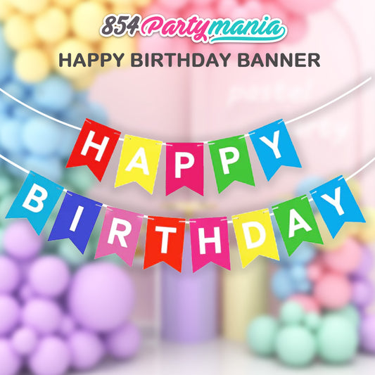 HB BANNER WITH WHITE PRINT MIX (sold by 12's)