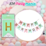 Happy Birthday Banner with Gold Print (12pcs min)