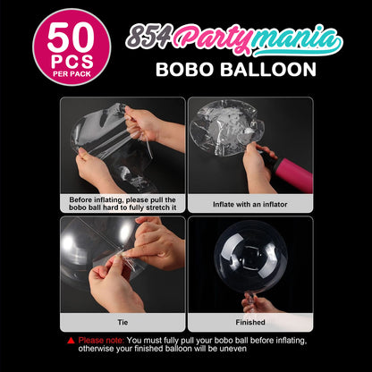 Clear Transparent Bobo Balloons and DIY Stickers