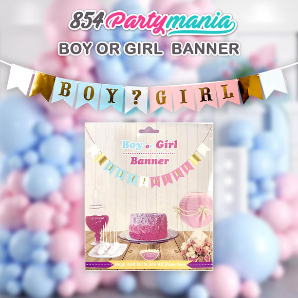 GENDER REVEAL BANNER (sold by 12's)