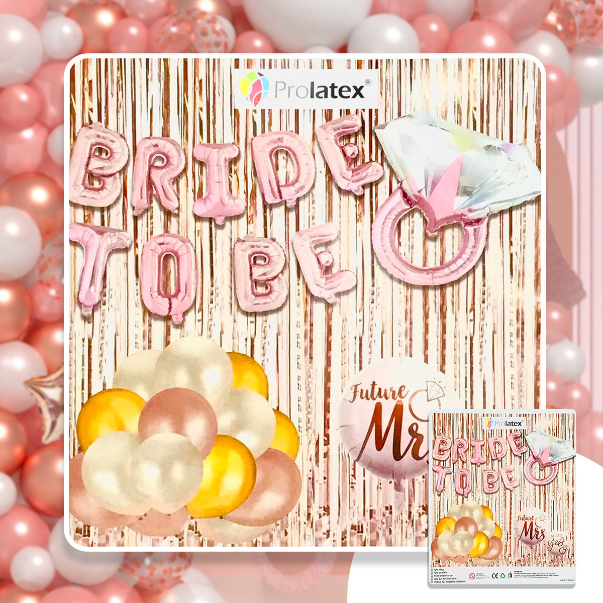 BRIDE TO BE PARTY DECOR SET (sold by 10's)