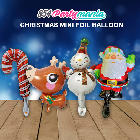 CHRISTMAS MINI FOIL BALLOONS