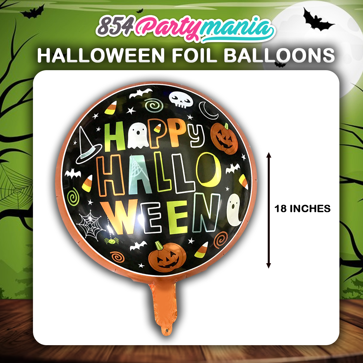 HALLOWEEN FOIL BALLOONS 18 INCH