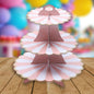 Cupcake Stand 3 Tier Board Pastel Scallop (10pcs min)