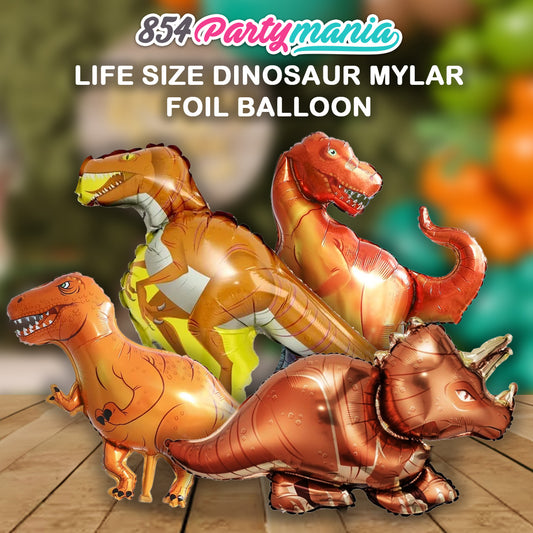 Life Size Dinosaur Shaped Foil Balloon (sold by 10's)