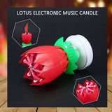 Rotating Musical Lotus Candle (10pcs min/ order)