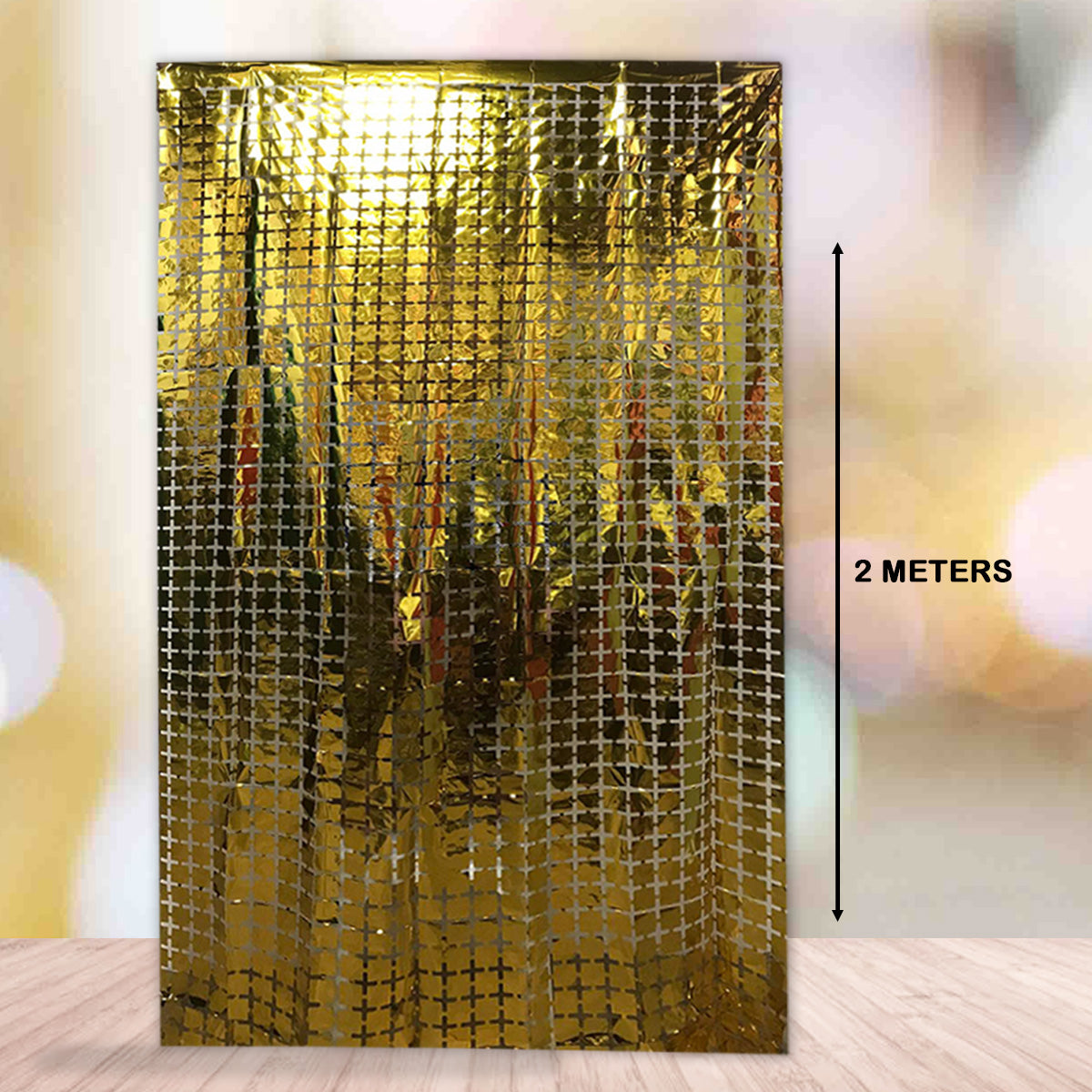 2M FOIL CURTAIN SEQUIN/ SQUARE (sold by 10's)