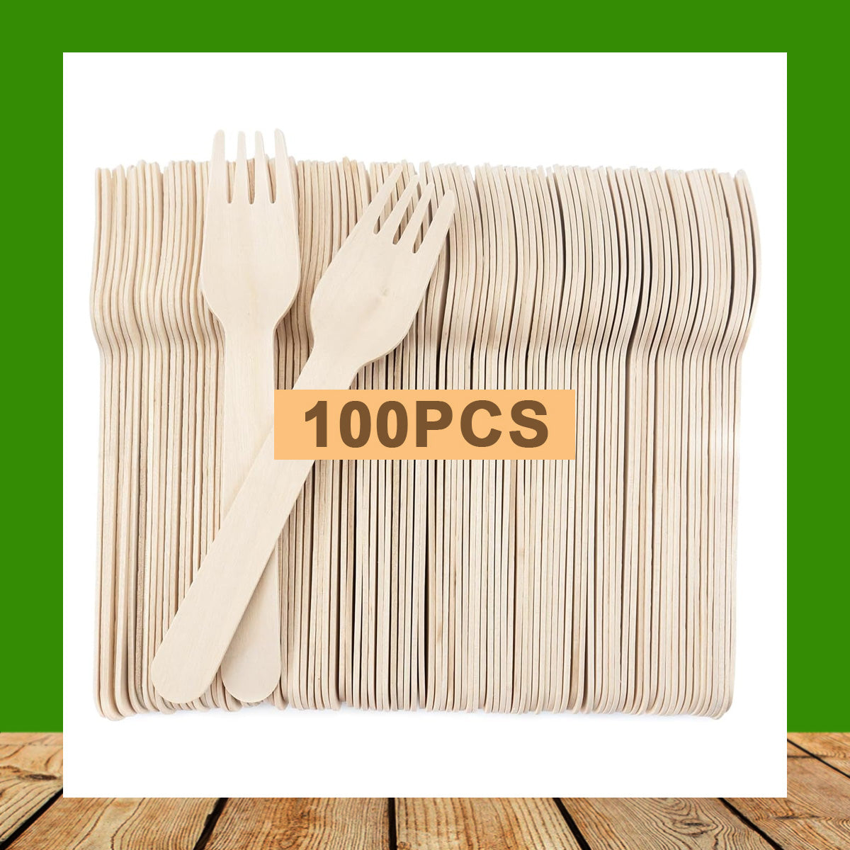 100pcs Wooden Utencils