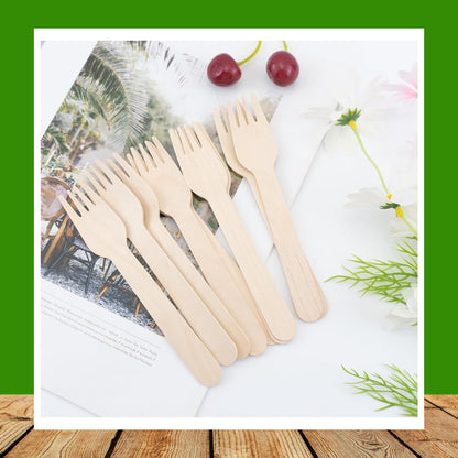 100pcs Wooden Utencils